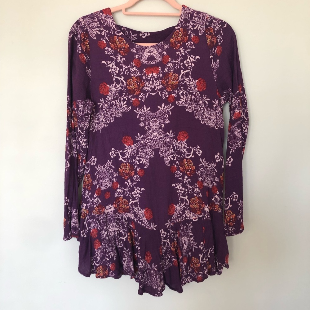 Free People Open Back Tunic Top